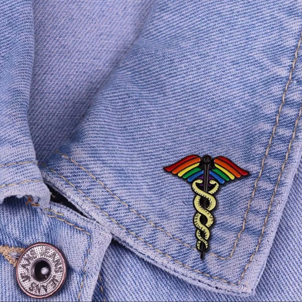 LGBTQ Rainbow Pride Medical  Enamel Pin Brooch